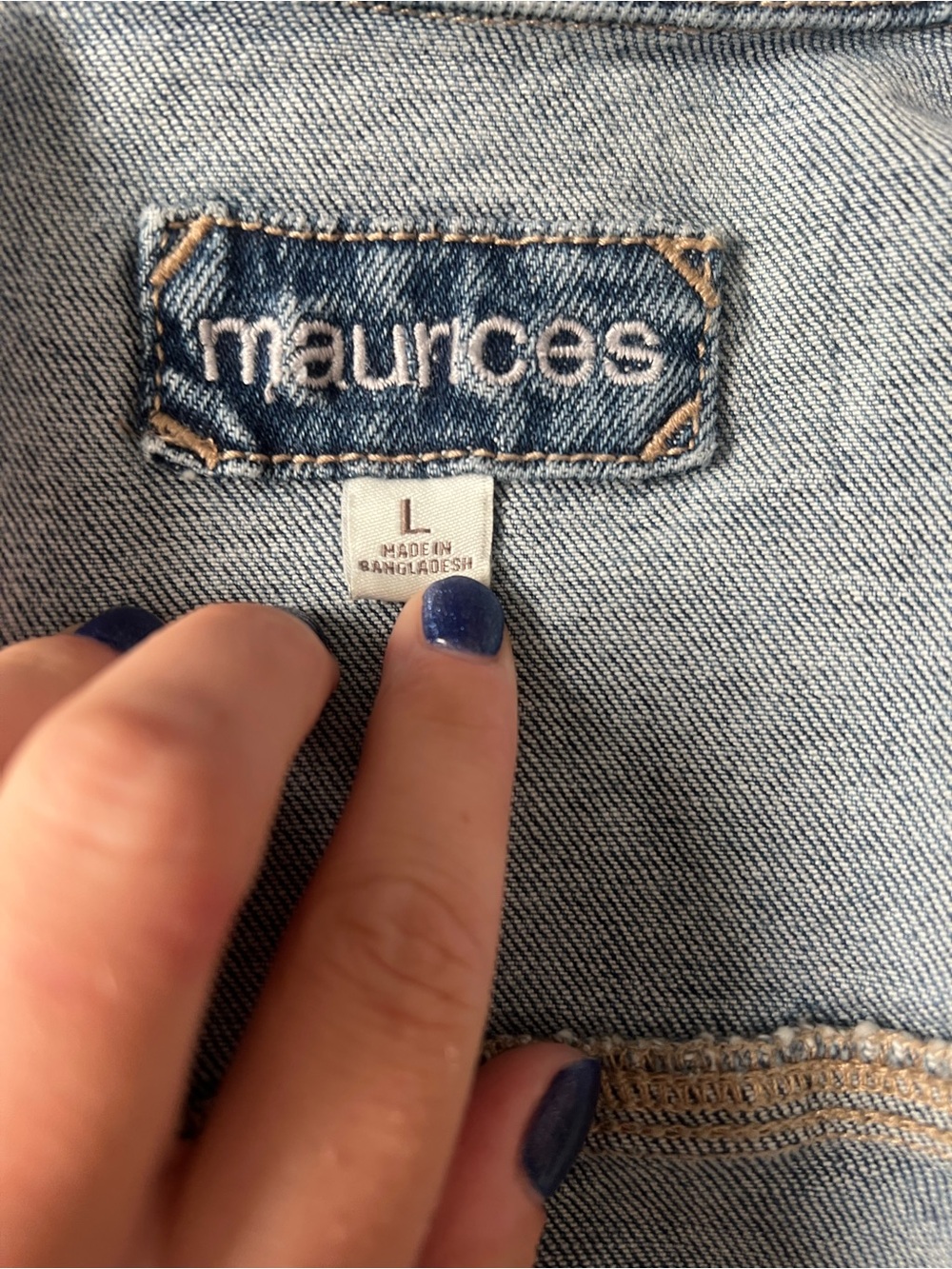 Maurices Light Blue Distressed Denim Jacket - Picture 2 of 4